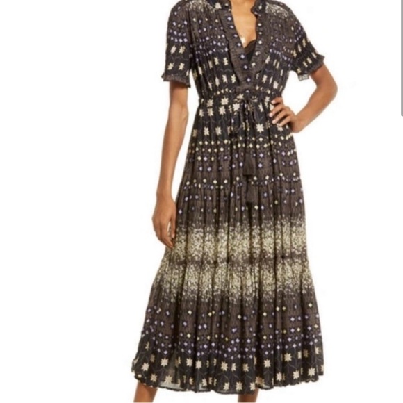Free People Floral Print Tiered Maxi Dress Size S - Picture 3 of 12